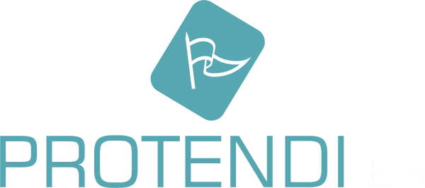 Logo Protendi sobre fundo preto