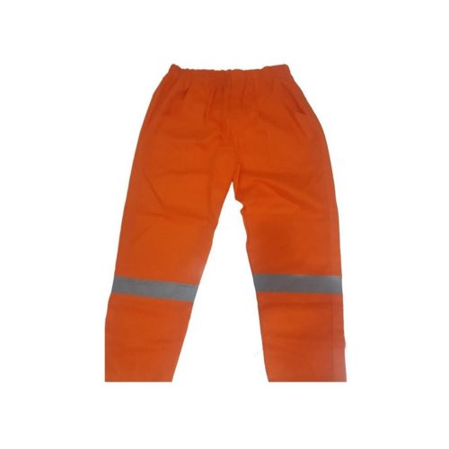 CALÇA BRIM LARANJA REFLETIVA